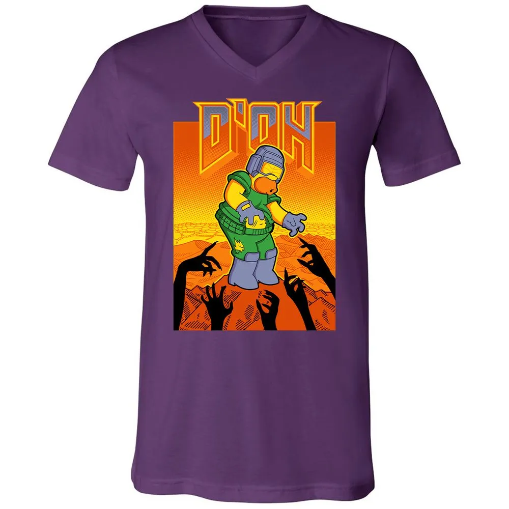 Unisex V-Neck T-Shirt - RQKPZATB - Team Purple - 9