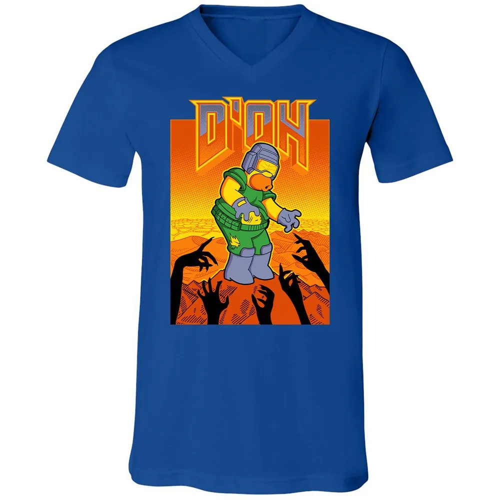 Unisex V-Neck T-Shirt - RQKPZATB - True Royal - 4