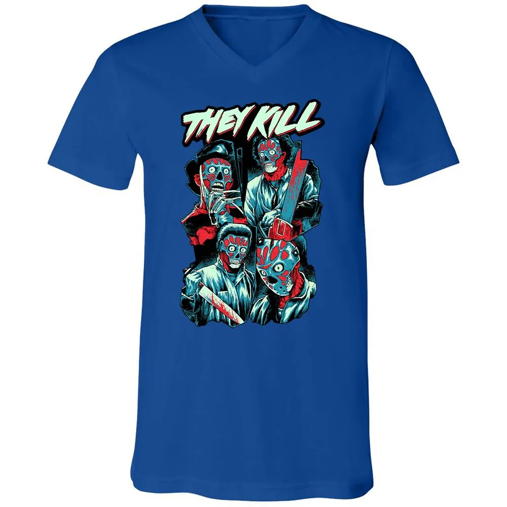 Unisex V-Neck T-Shirt - 4CUXCPYF - True Royal - 4