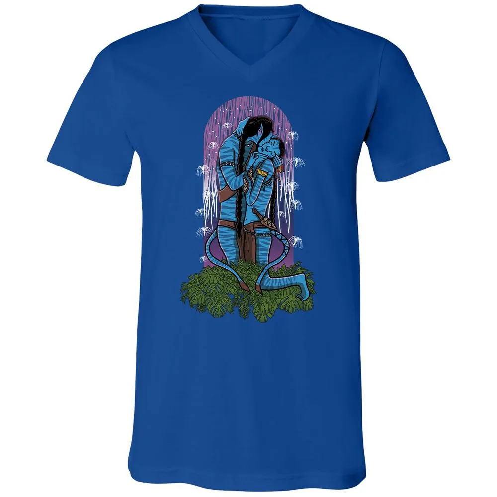 Unisex V-Neck T-Shirt - 3EVJAAGJ - True Royal - 4