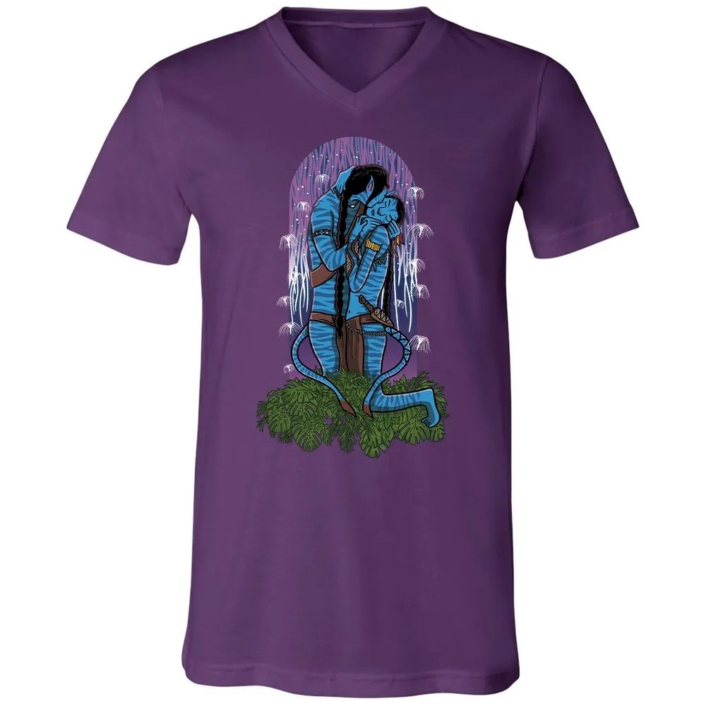Unisex V-Neck T-Shirt - 3EVJAAGJ - Team Purple - 9