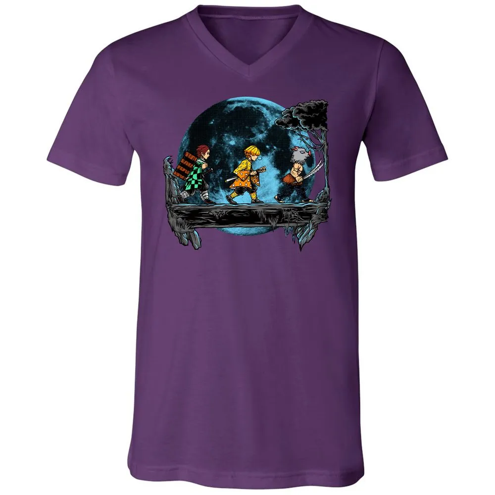 Unisex V-Neck T-Shirt - 97V2UERL - Team Purple - 9