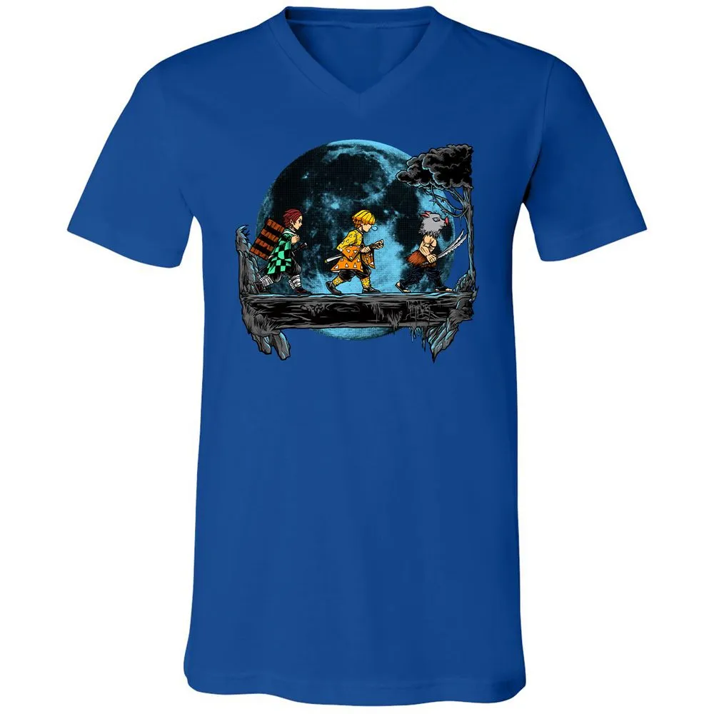 Unisex V-Neck T-Shirt - 97V2UERL - True Royal - 4