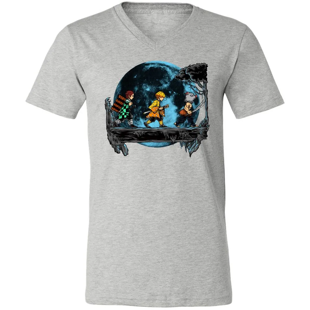 Unisex V-Neck T-Shirt - 97V2UERL - Athletic Heather - 7