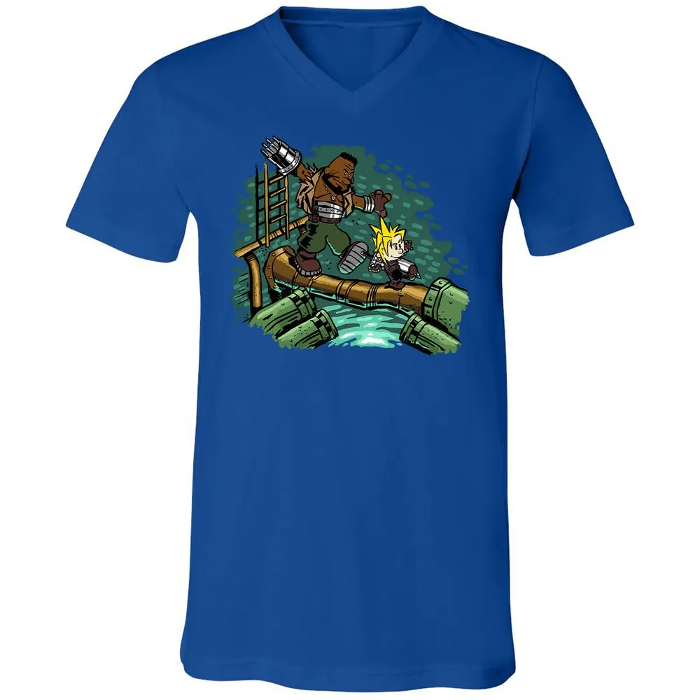Unisex V-Neck T-Shirt - 82UL7UUX - True Royal - 4