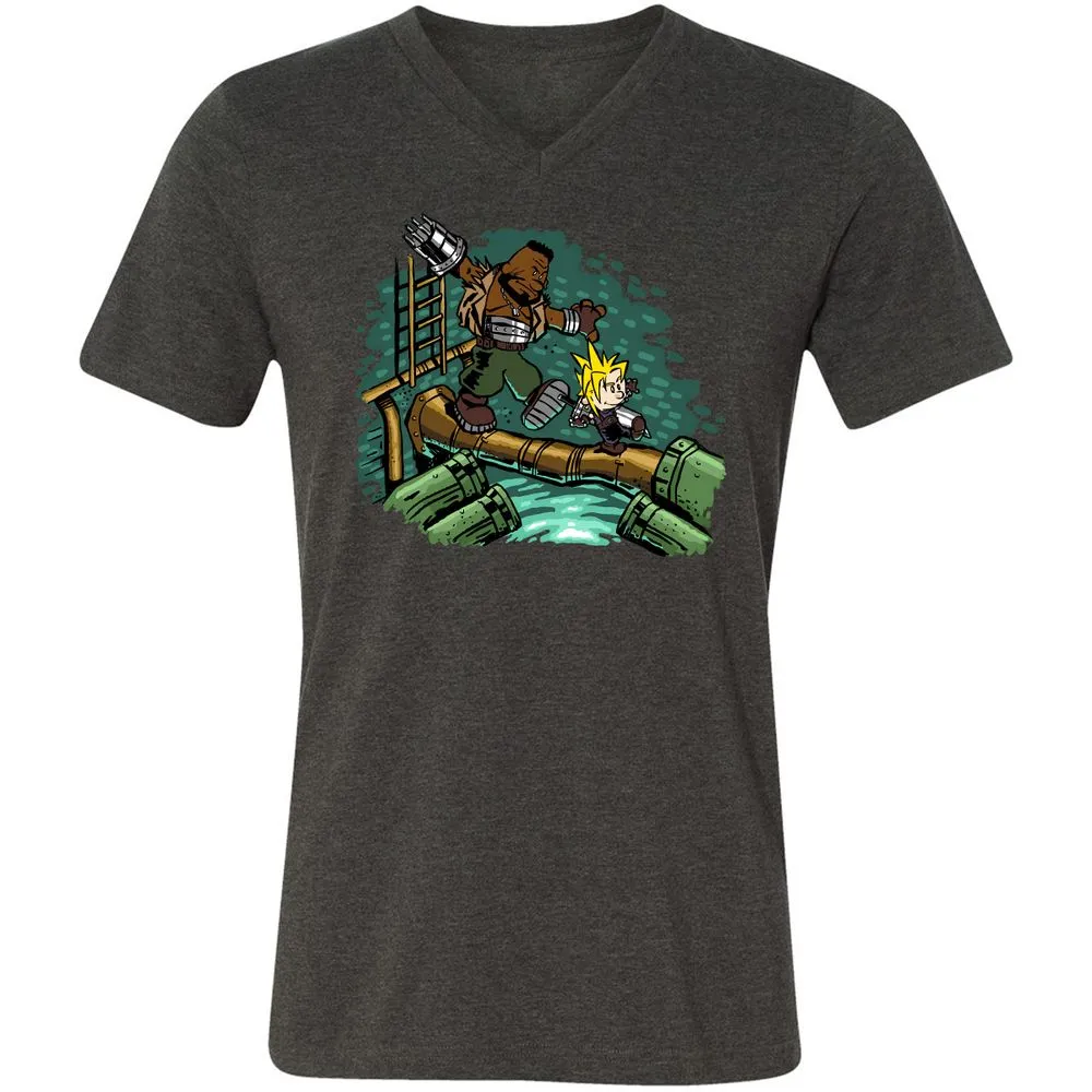 Unisex V-Neck T-Shirt - 82UL7UUX - Dark Grey Heather - 8