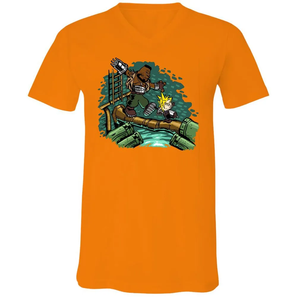 Unisex V-Neck T-Shirt - 82UL7UUX - Orange - 11