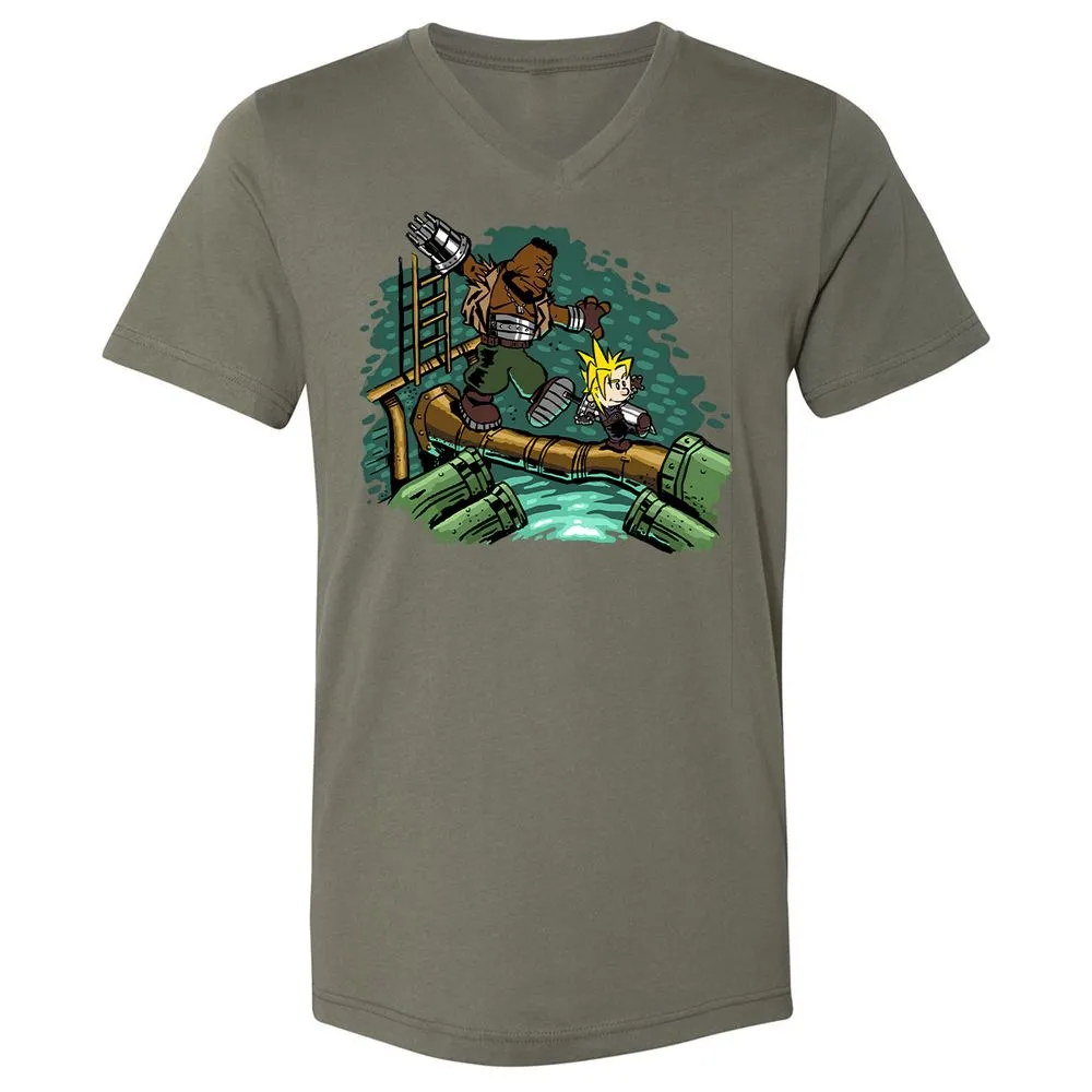 Unisex V-Neck T-Shirt - 82UL7UUX - Military Green - 10