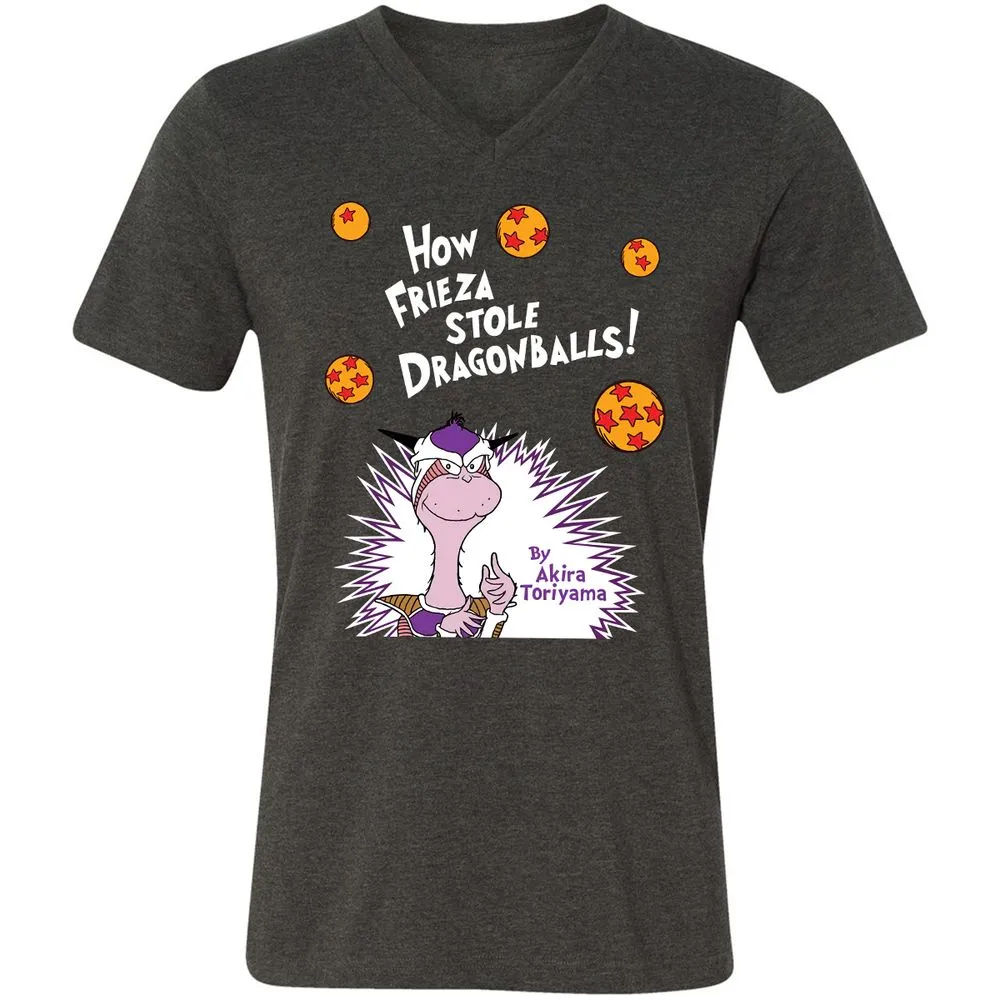 Unisex V-Neck T-Shirt - B6SPVZNU - Dark Grey Heather - 8