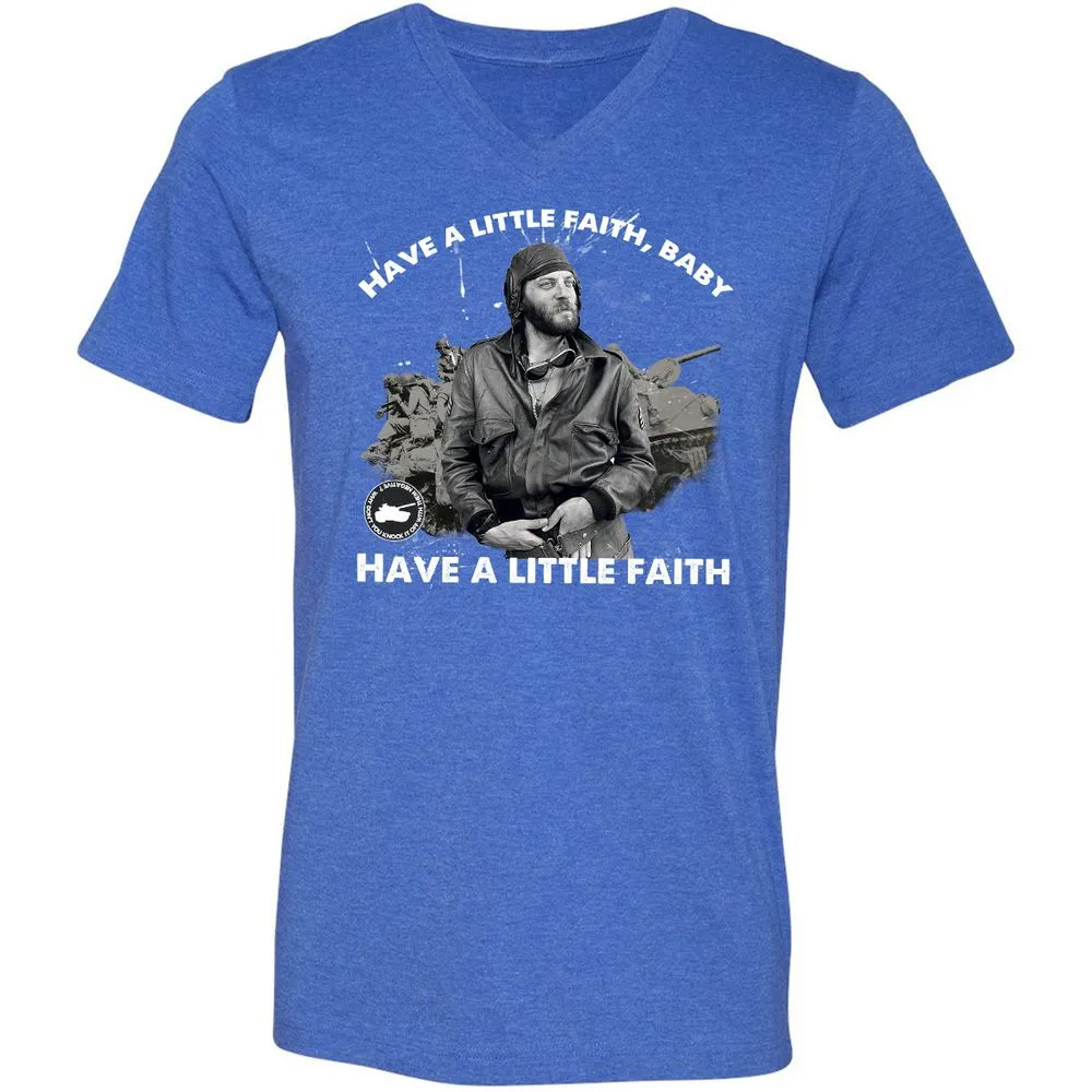 Unisex V-Neck T-Shirt - UGX8D2S4 - Heather True Royal - 14
