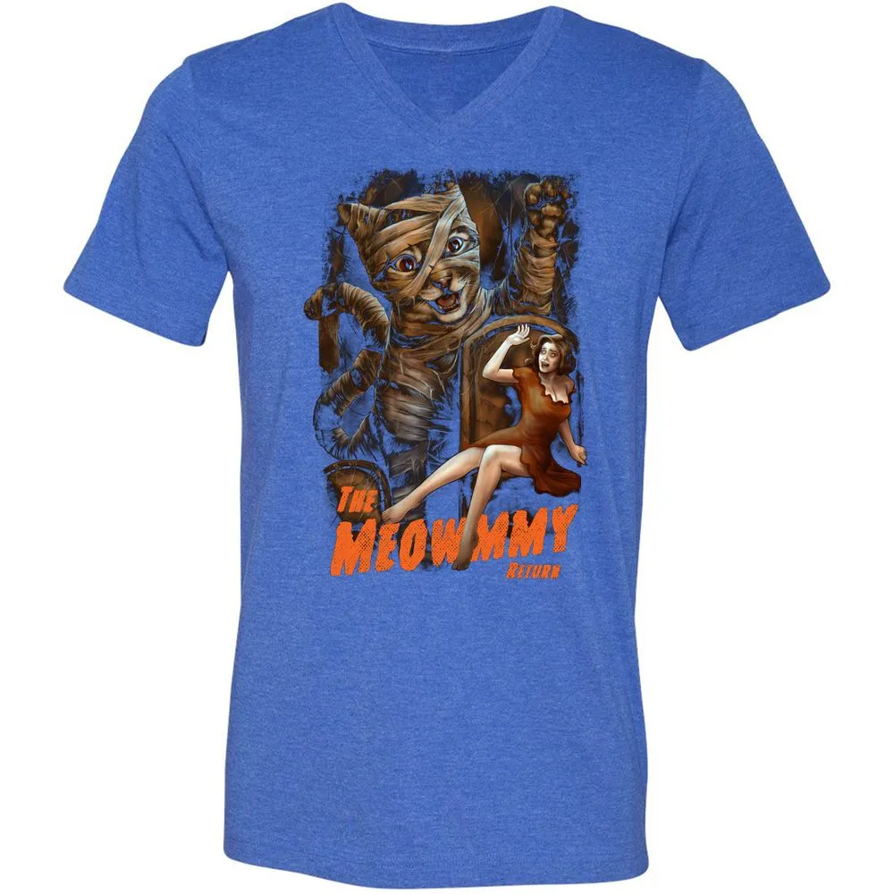 Unisex V-Neck T-Shirt - V48WZW86 - Heather True Royal - 14