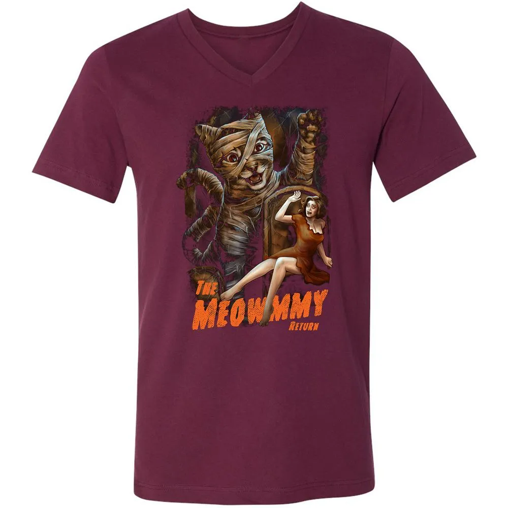 Unisex V-Neck T-Shirt - V48WZW86 - Maroon - 6