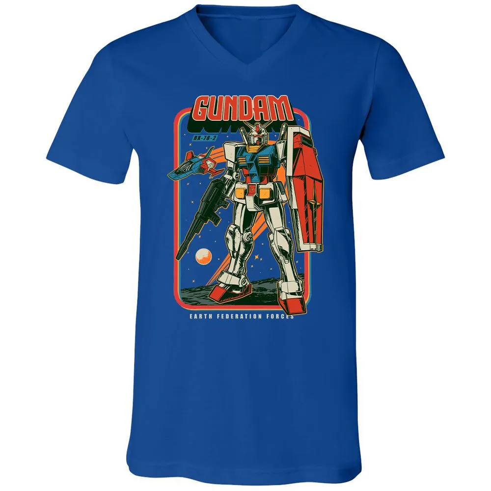 Unisex V-Neck T-Shirt - VGKDKHBZ - True Royal - 4