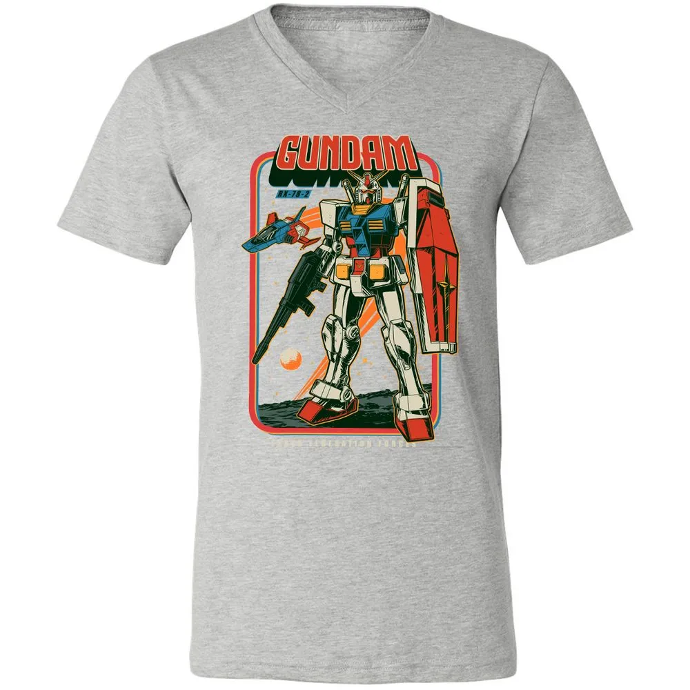 Unisex V-Neck T-Shirt - VGKDKHBZ - Athletic Heather - 7