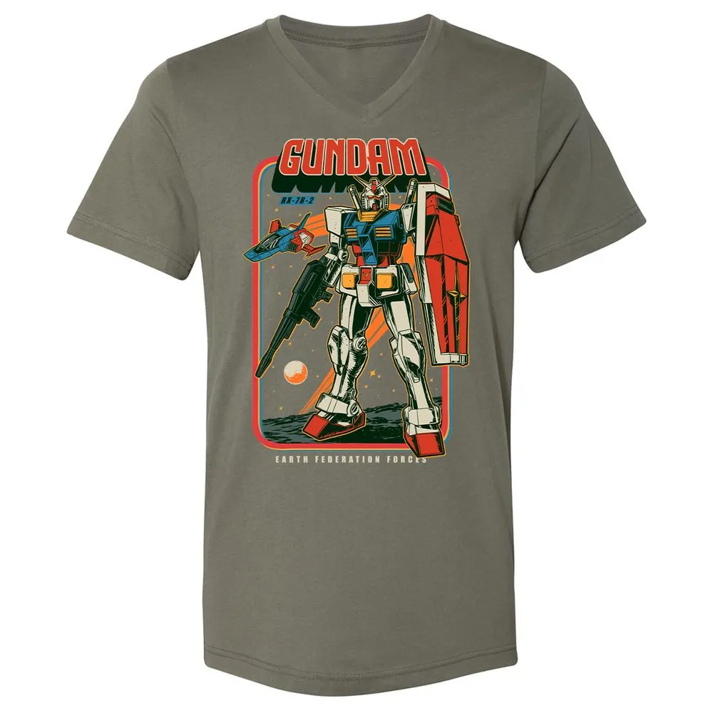 Unisex V-Neck T-Shirt - VGKDKHBZ - Military Green - 10