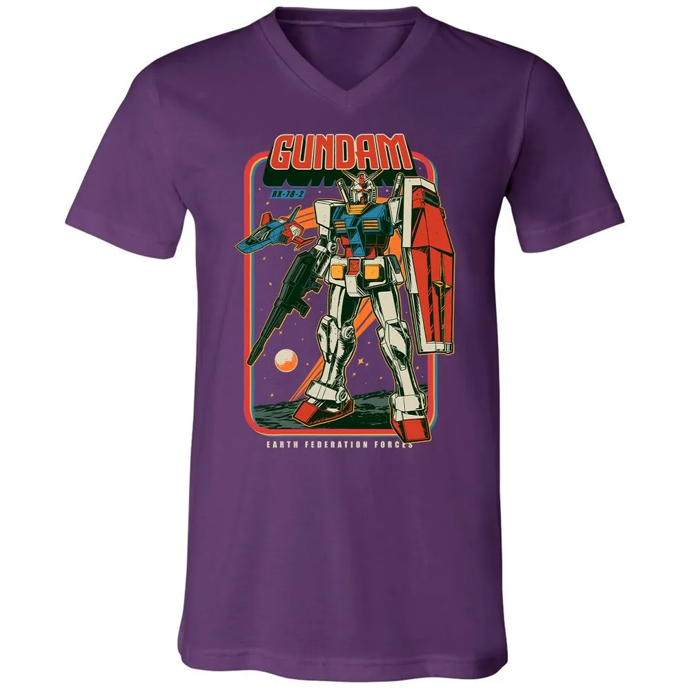 Unisex V-Neck T-Shirt - VGKDKHBZ - Team Purple - 9