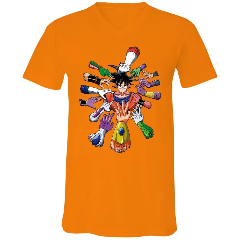 Unisex V-Neck T-Shirt - GXR2UECA - Orange - 11