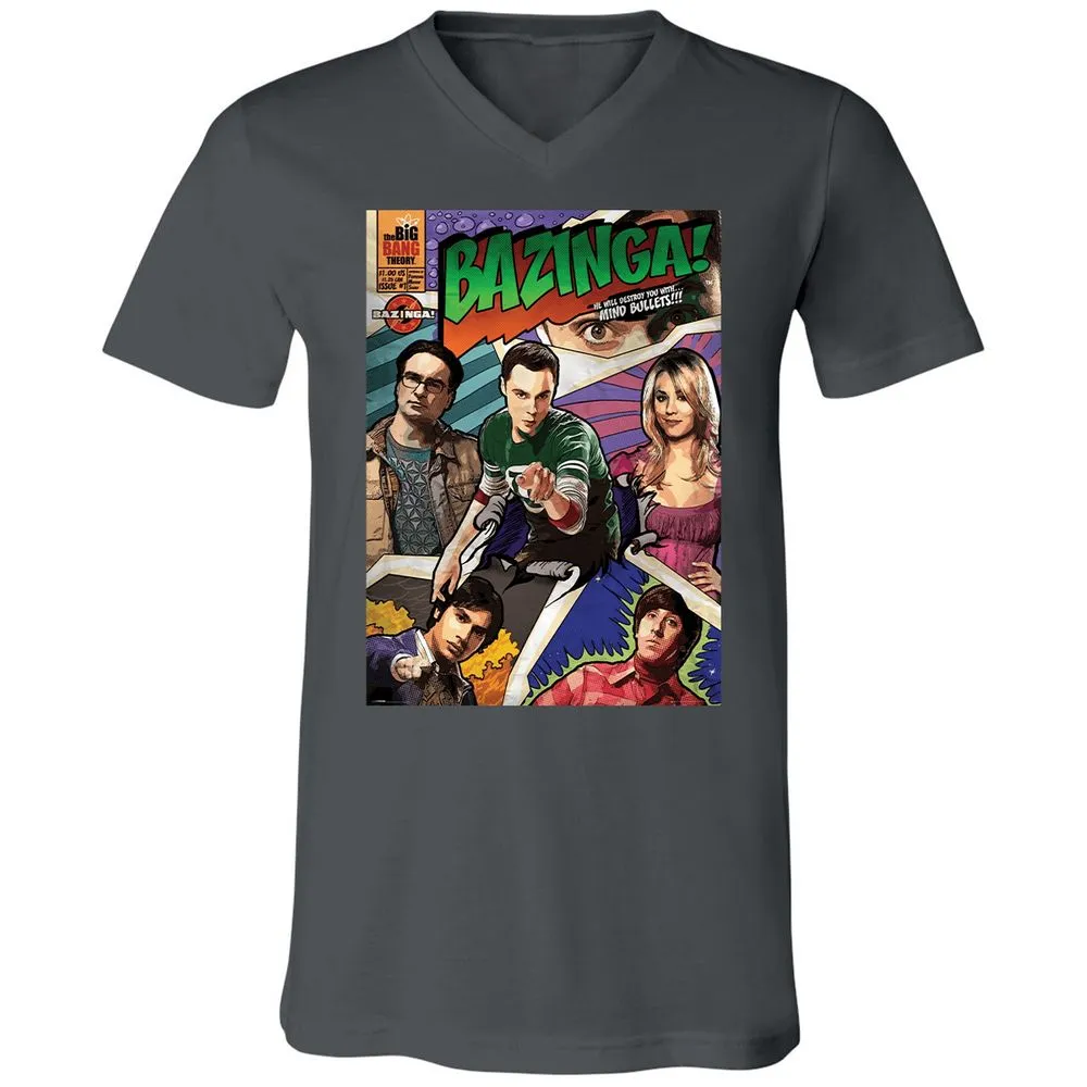 Unisex V-Neck T-Shirt - G79D7TBM - Asphalt - 12