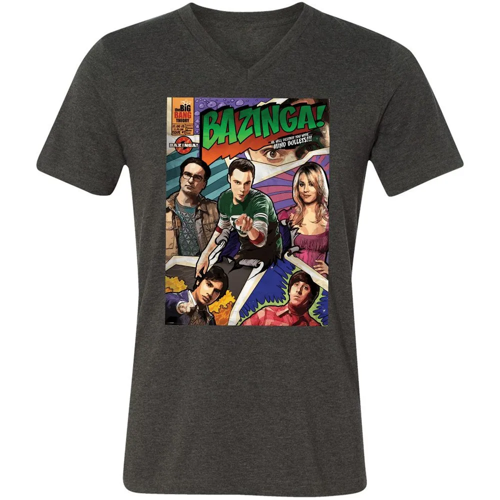 Unisex V-Neck T-Shirt - G79D7TBM - Dark Grey Heather - 8