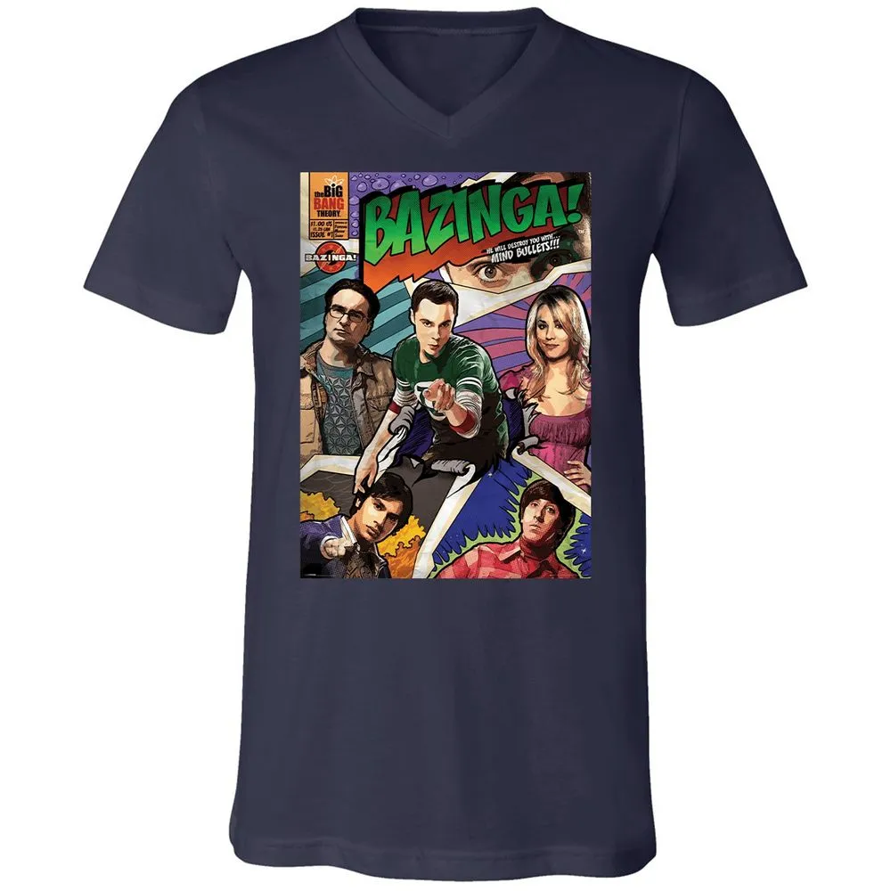 Unisex V-Neck T-Shirt - G79D7TBM - Navy - 2