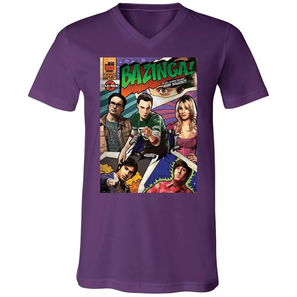 Unisex V-Neck T-Shirt - G79D7TBM - Team Purple - 9