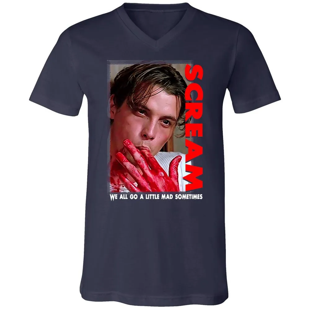 Unisex V-Neck T-Shirt - 64QJ4B6D - Navy - 2