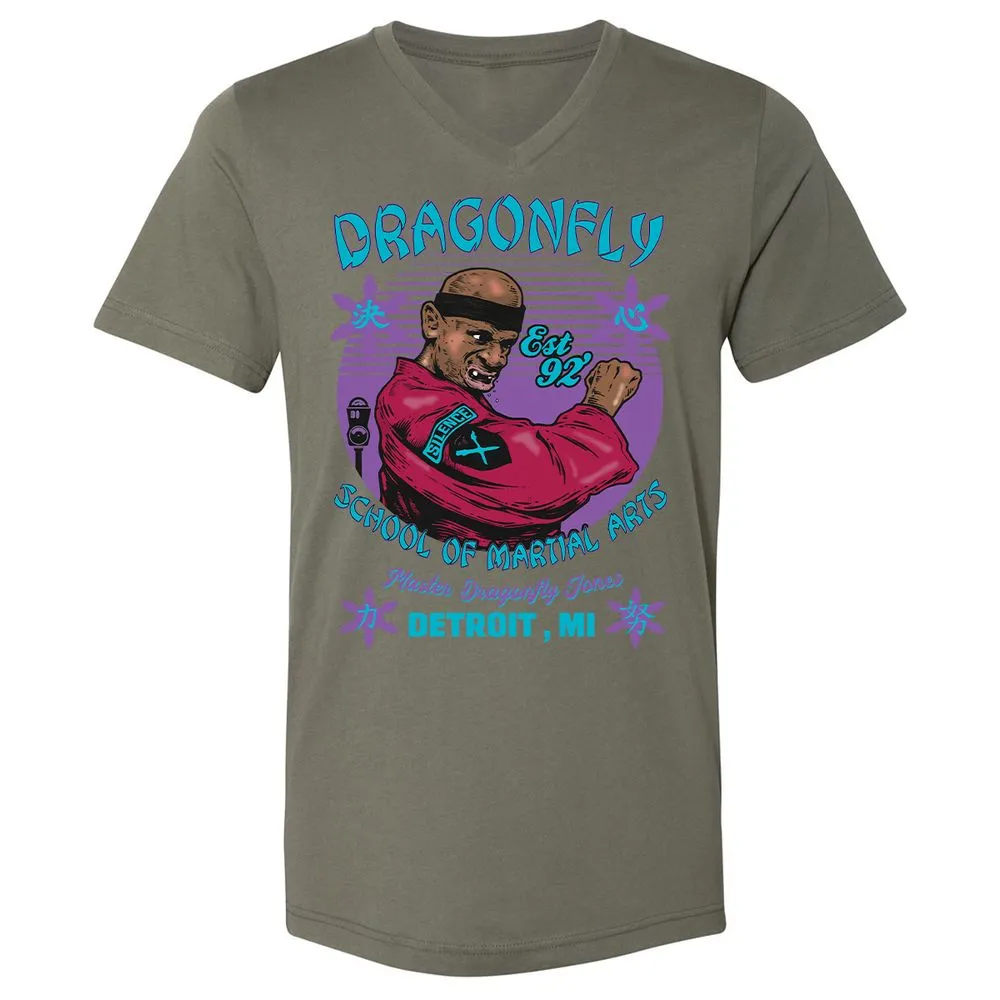 Unisex V-Neck T-Shirt - DVA386JC - Military Green - 10