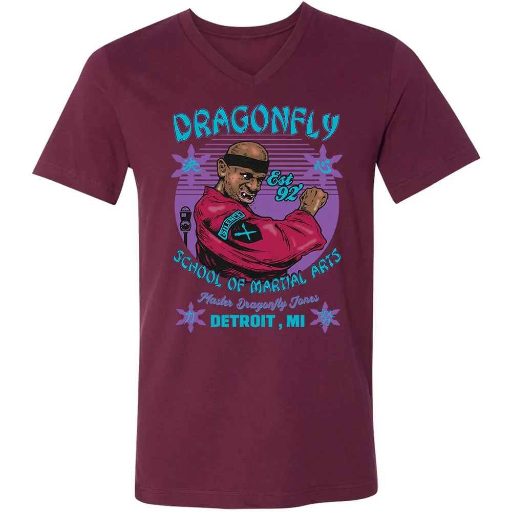 Unisex V-Neck T-Shirt - DVA386JC - Maroon - 6