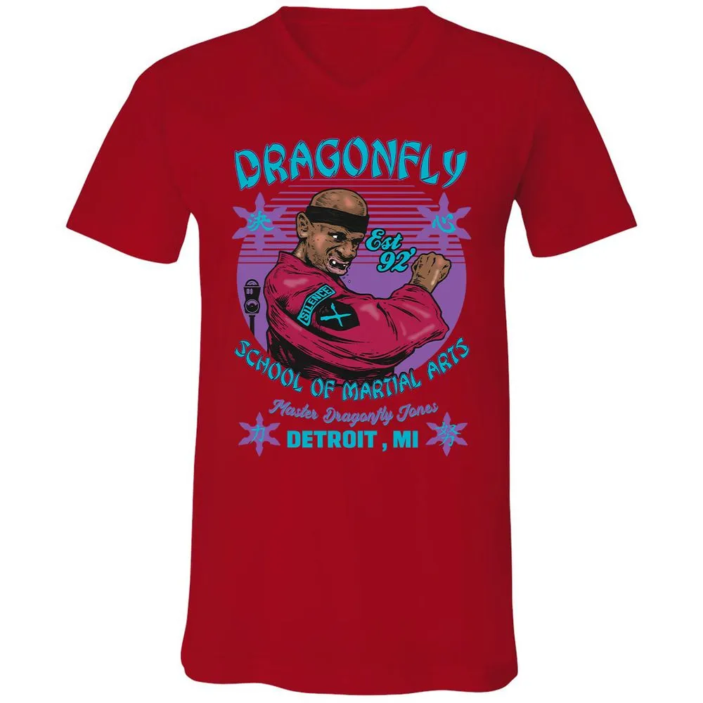 Unisex V-Neck T-Shirt - DVA386JC - Red - 3