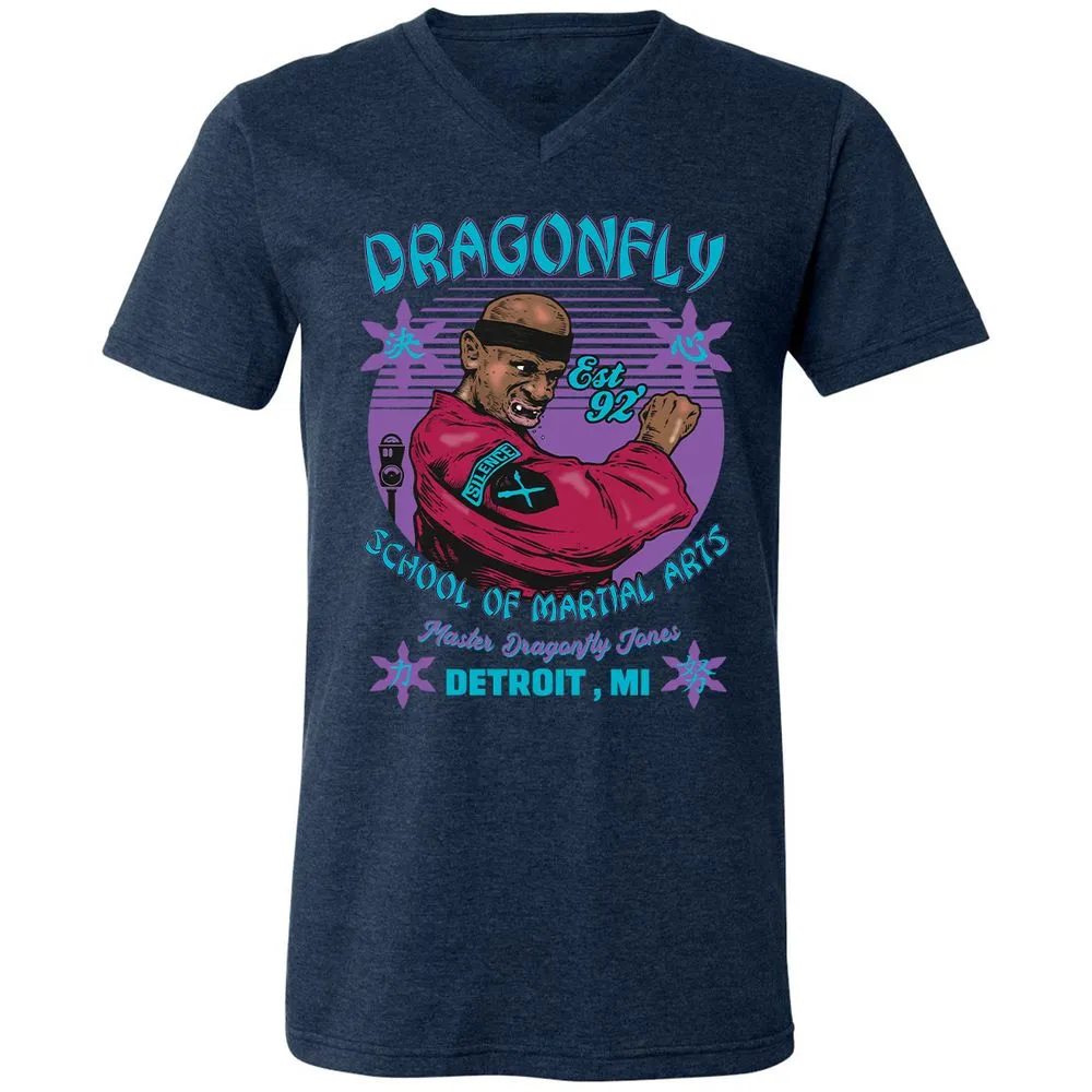 Unisex V-Neck T-Shirt - DVA386JC - Heather Navy - 15