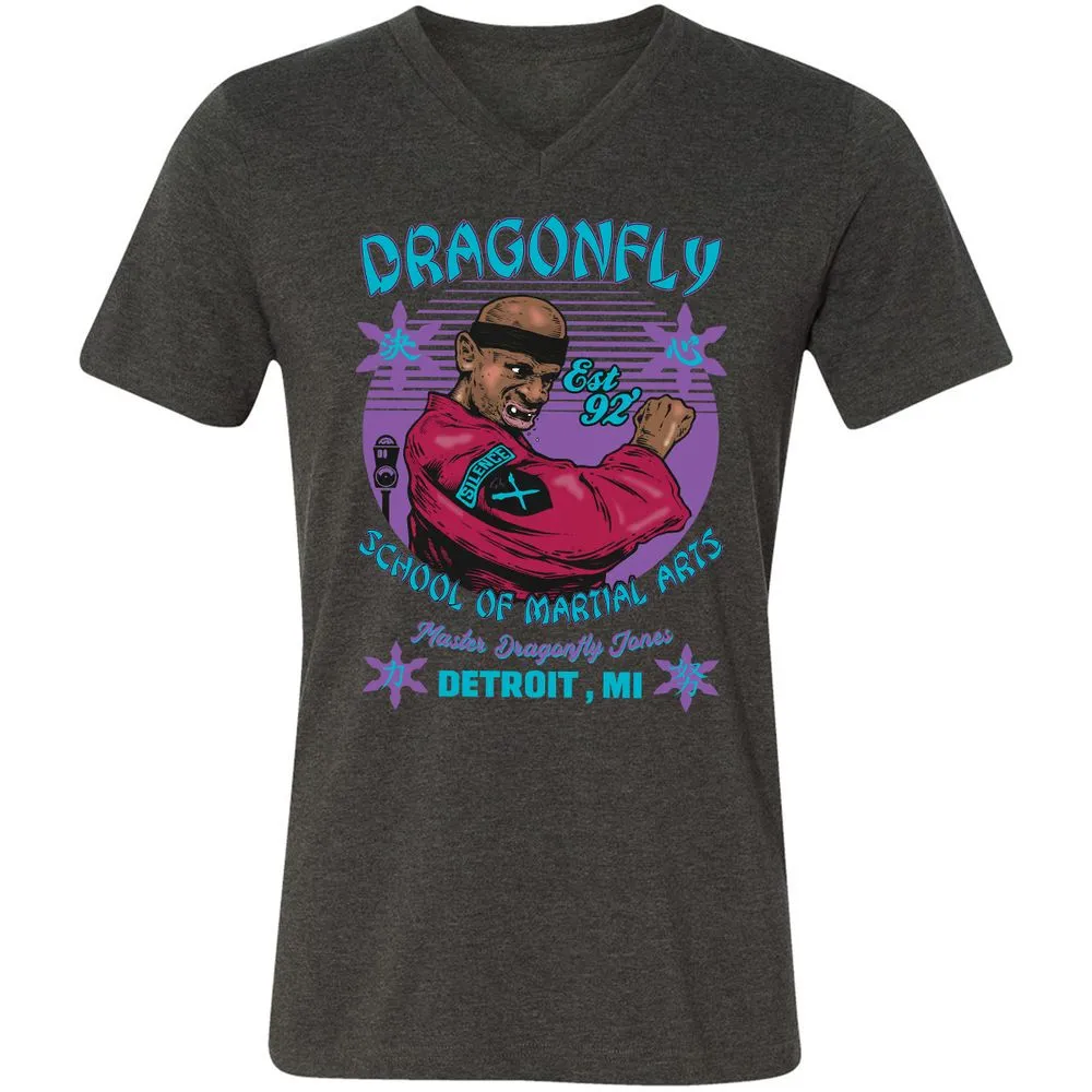 Unisex V-Neck T-Shirt - DVA386JC - Dark Grey Heather - 8