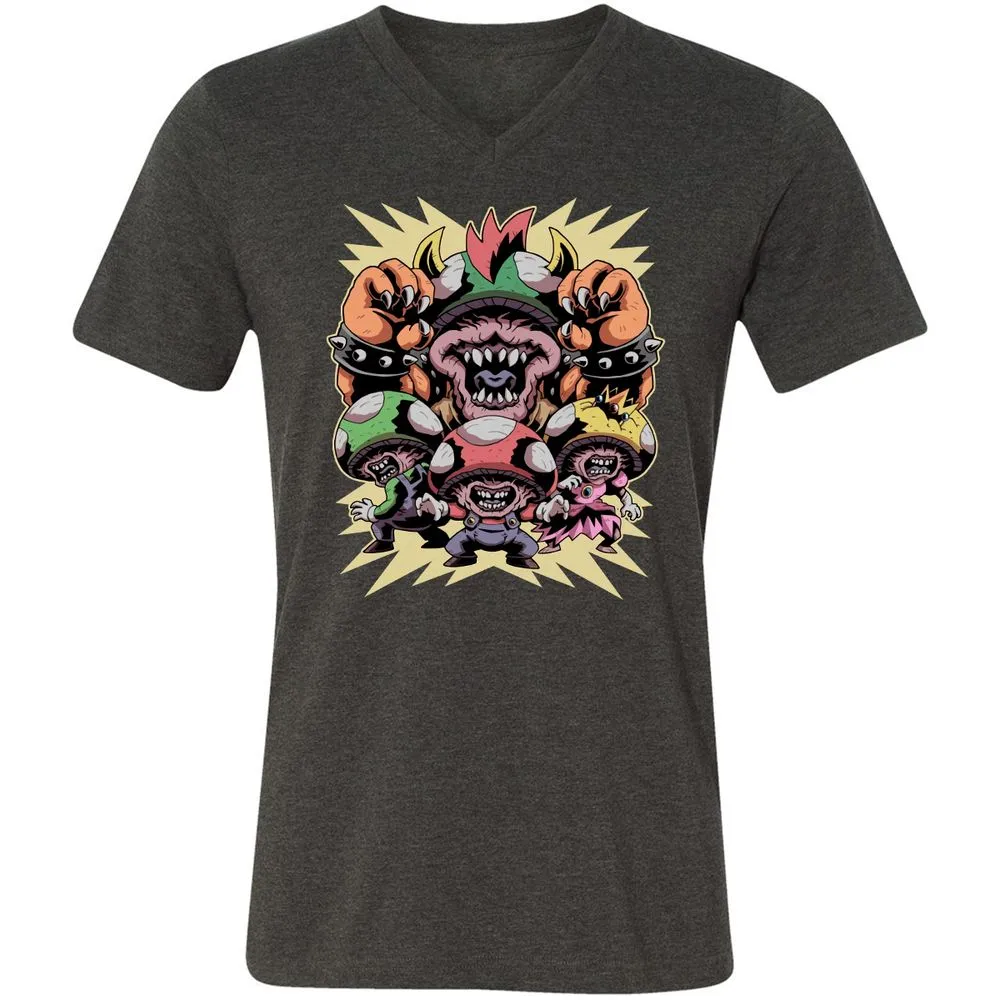 Unisex V-Neck T-Shirt - 65GG824J - Dark Grey Heather - 8