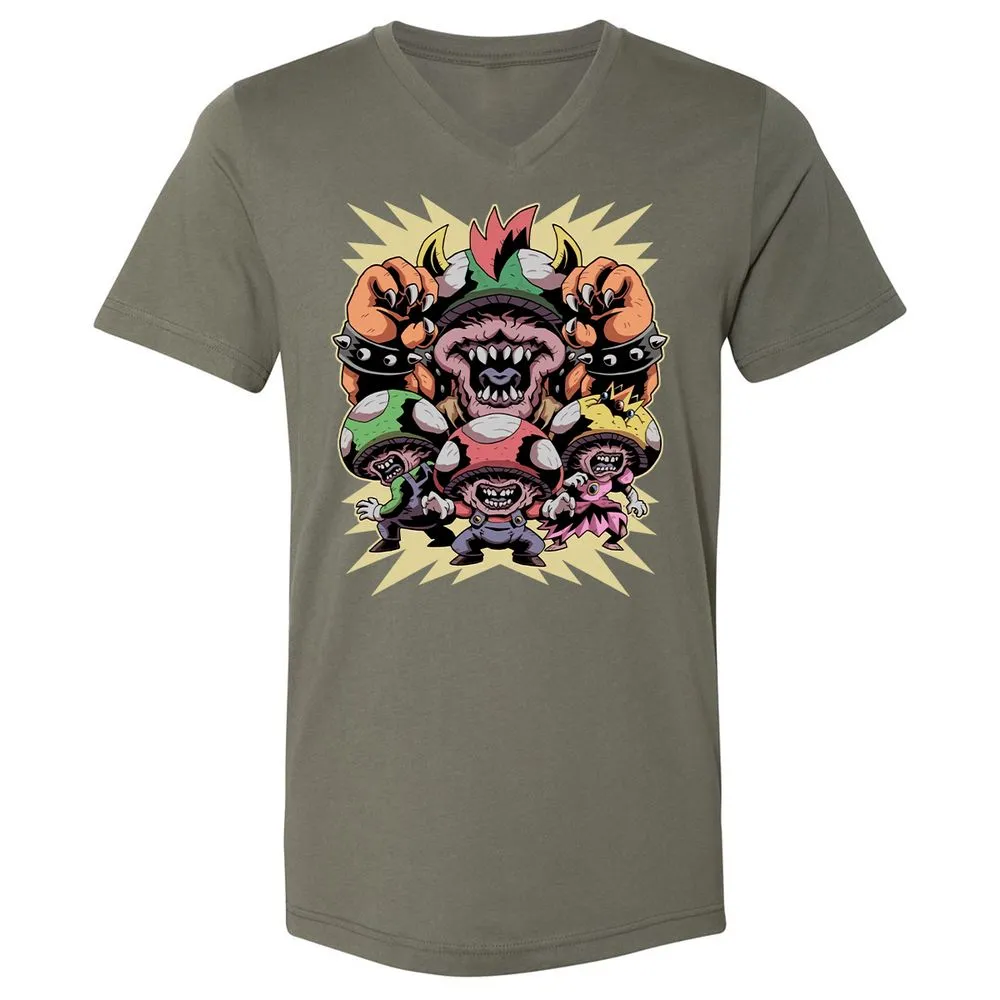 Unisex V-Neck T-Shirt - 65GG824J - Military Green - 10