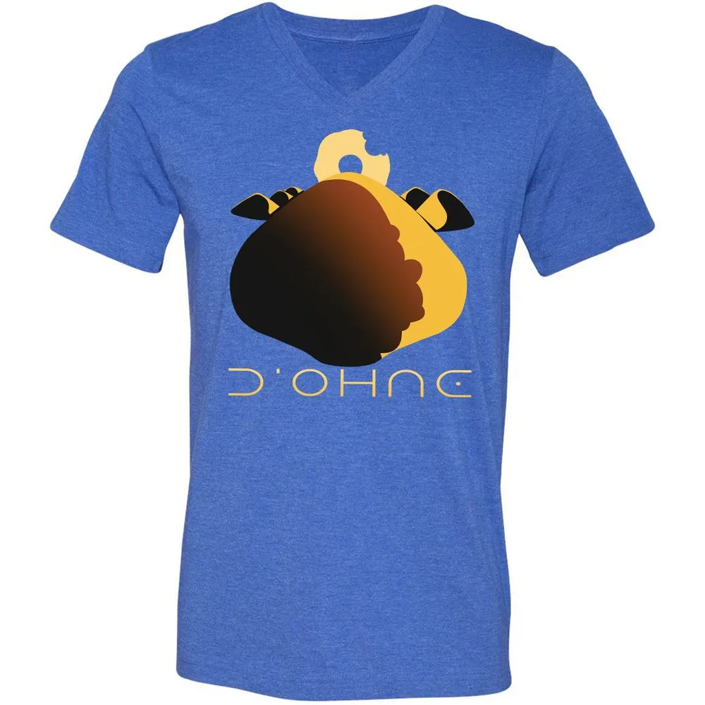 Unisex V-Neck T-Shirt - KZFSRB7W - Heather True Royal - 14