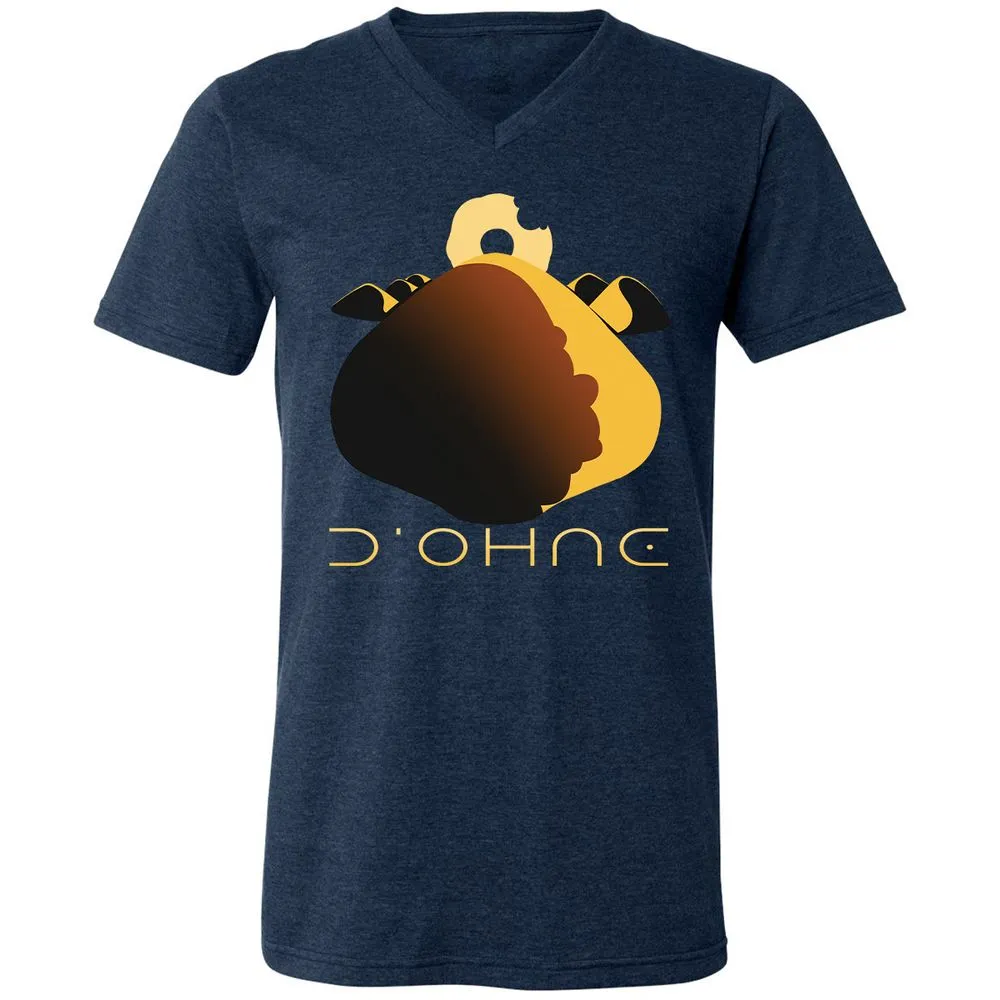 Unisex V-Neck T-Shirt - KZFSRB7W - Heather Navy - 15