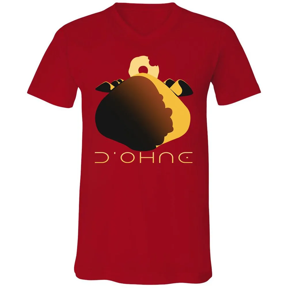 Unisex V-Neck T-Shirt - KZFSRB7W - Red - 3