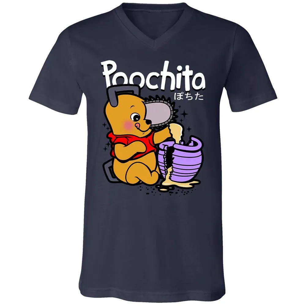 Unisex V-Neck T-Shirt - 56Z7PVWU - Navy - 2