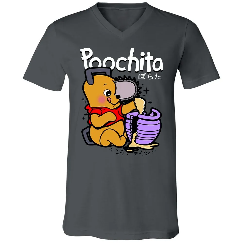 Unisex V-Neck T-Shirt - 56Z7PVWU - Asphalt - 12