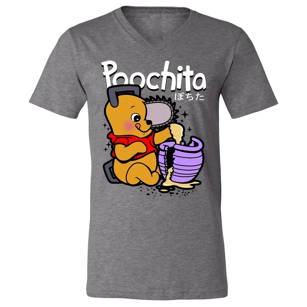 Unisex V-Neck T-Shirt - 56Z7PVWU - Deep Heather - 13