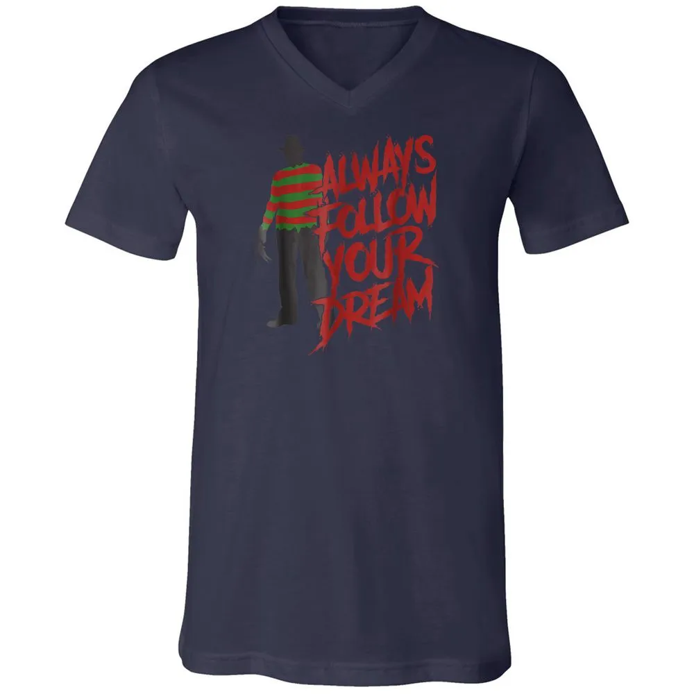 Unisex V-Neck T-Shirt - GDYDKJDM - Navy - 2