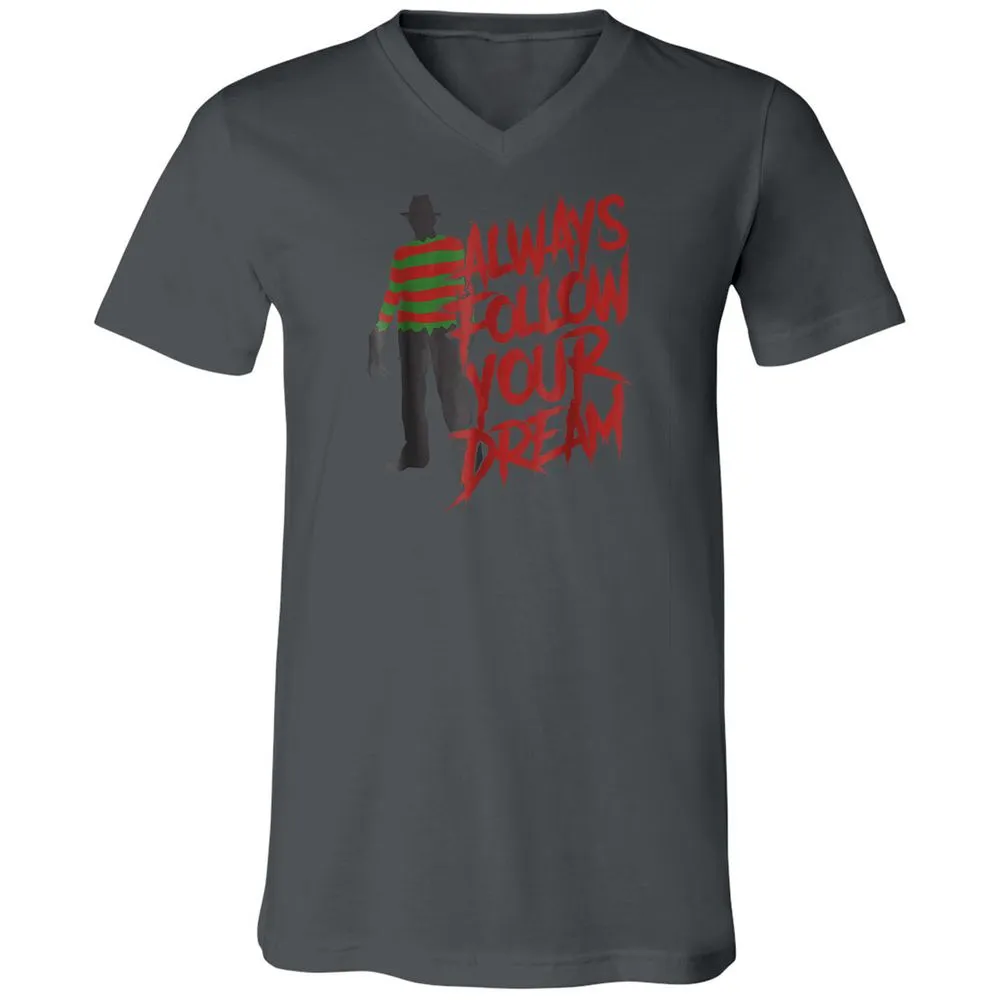Unisex V-Neck T-Shirt - GDYDKJDM - Asphalt - 12