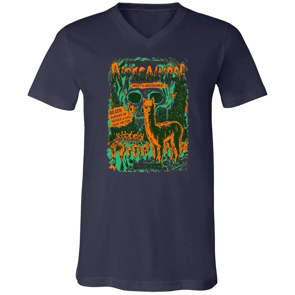 Unisex V-Neck T-Shirt - ASVZRE4L - Navy - 2
