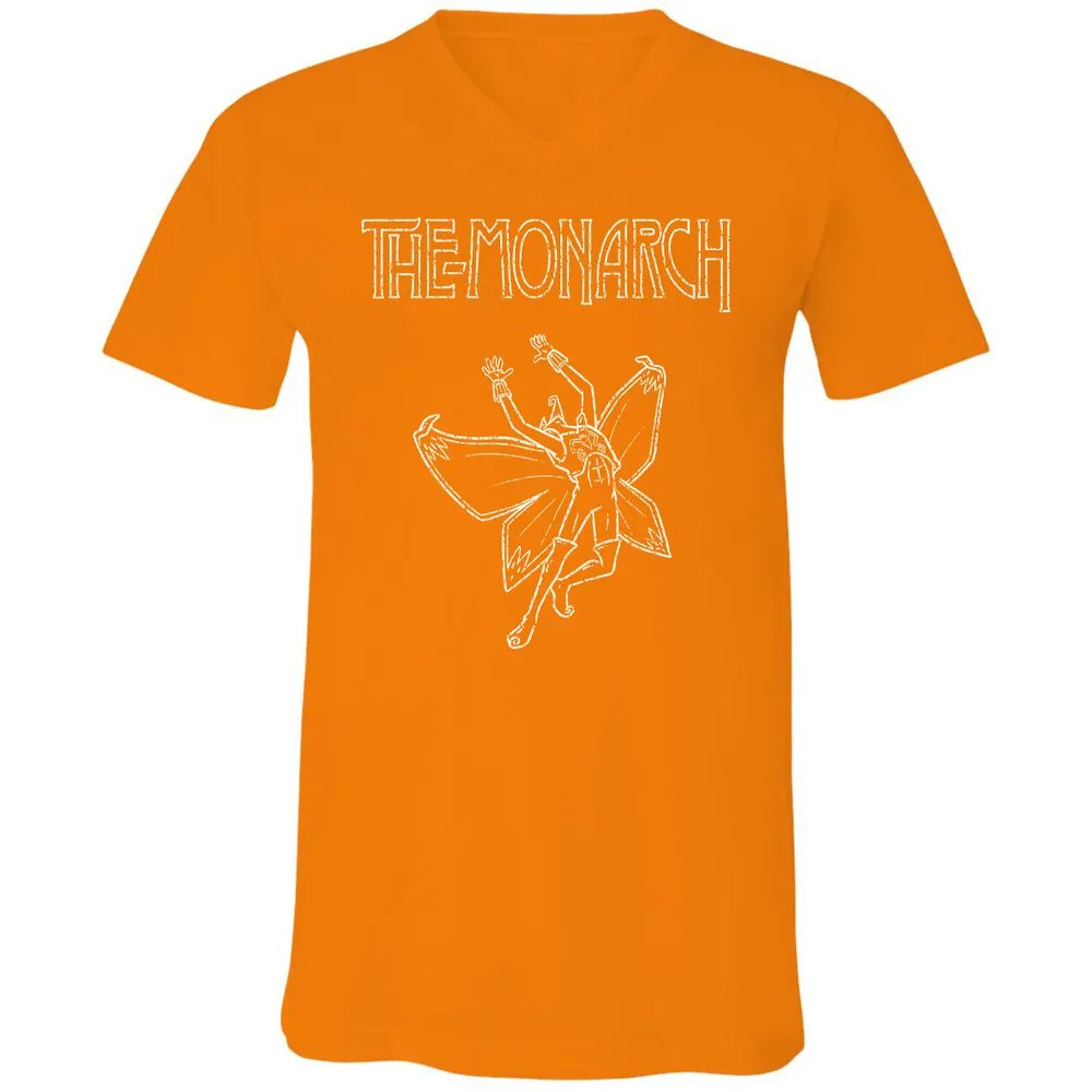 Unisex V-Neck T-Shirt - Y7WHKLB7 - Orange - 11