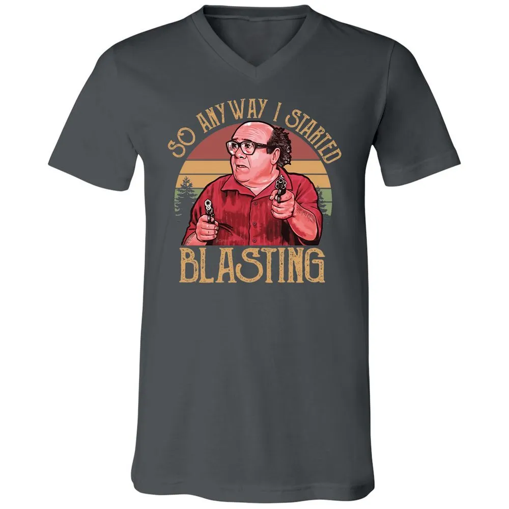 Unisex V-Neck T-Shirt - GW1T7WXJ - Asphalt - 12