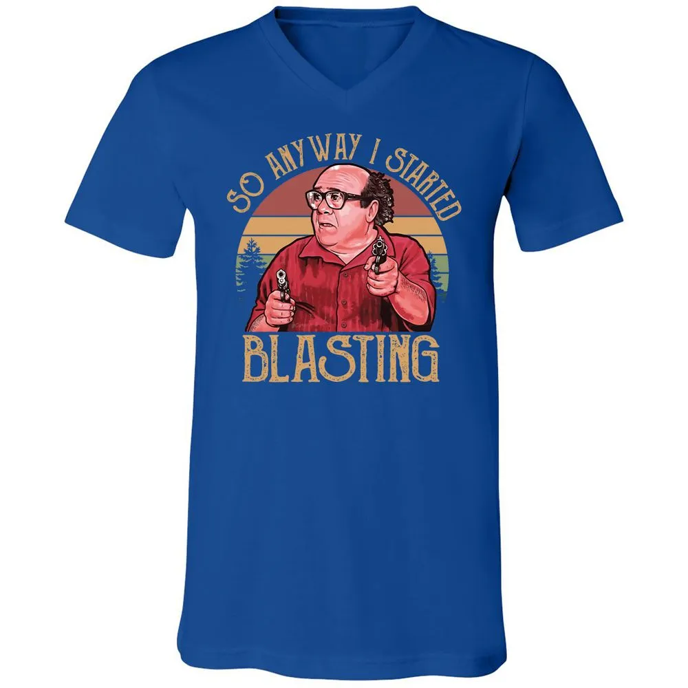 Unisex V-Neck T-Shirt - GW1T7WXJ - True Royal - 4