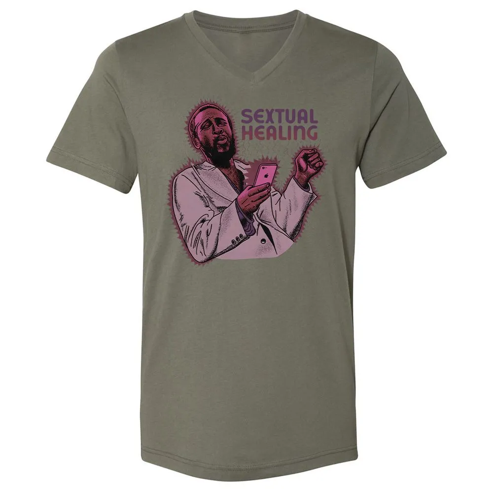 Unisex V-Neck T-Shirt - NC1REZ92 - Military Green - 10