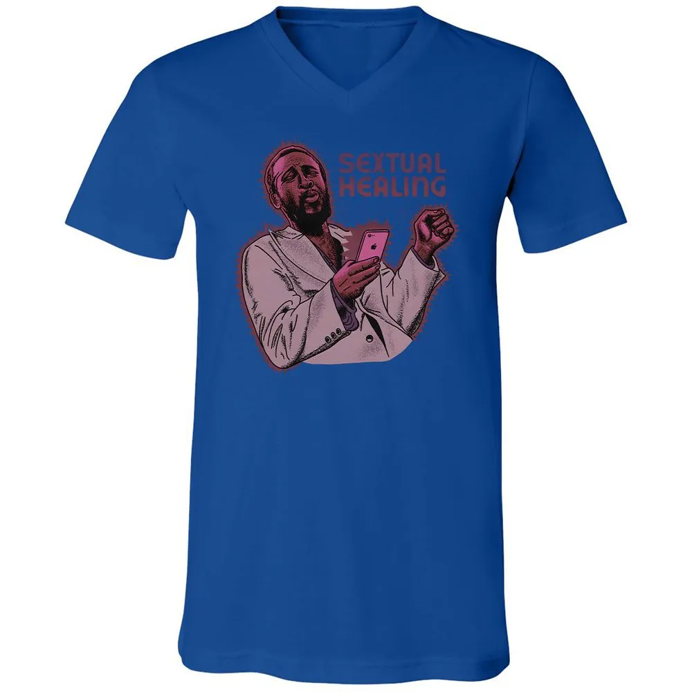 Unisex V-Neck T-Shirt - NC1REZ92 - True Royal - 4