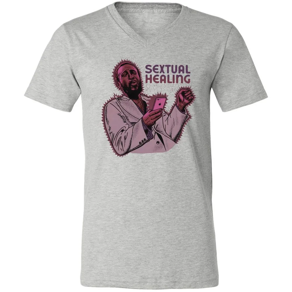 Unisex V-Neck T-Shirt - NC1REZ92 - Athletic Heather - 7