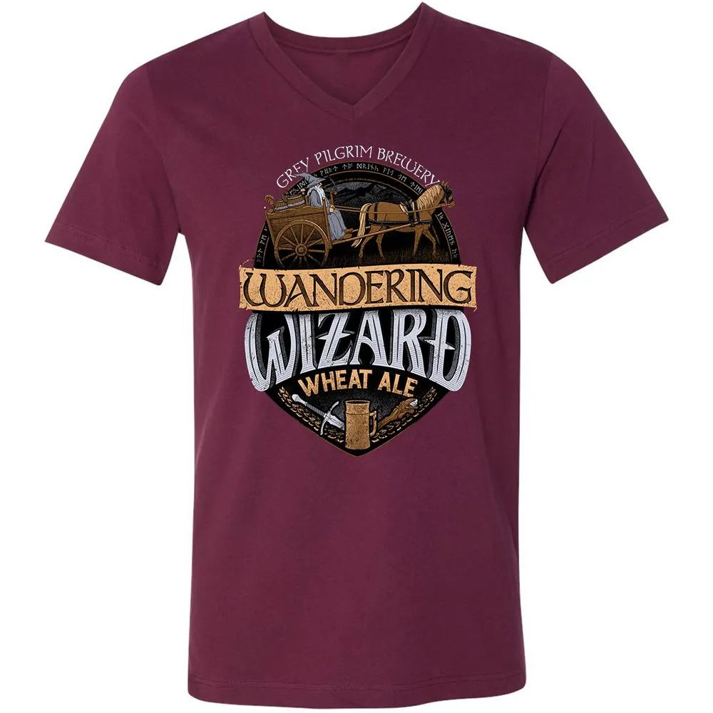 Unisex V-Neck T-Shirt - 6X6ZNBM7 - Maroon - 6