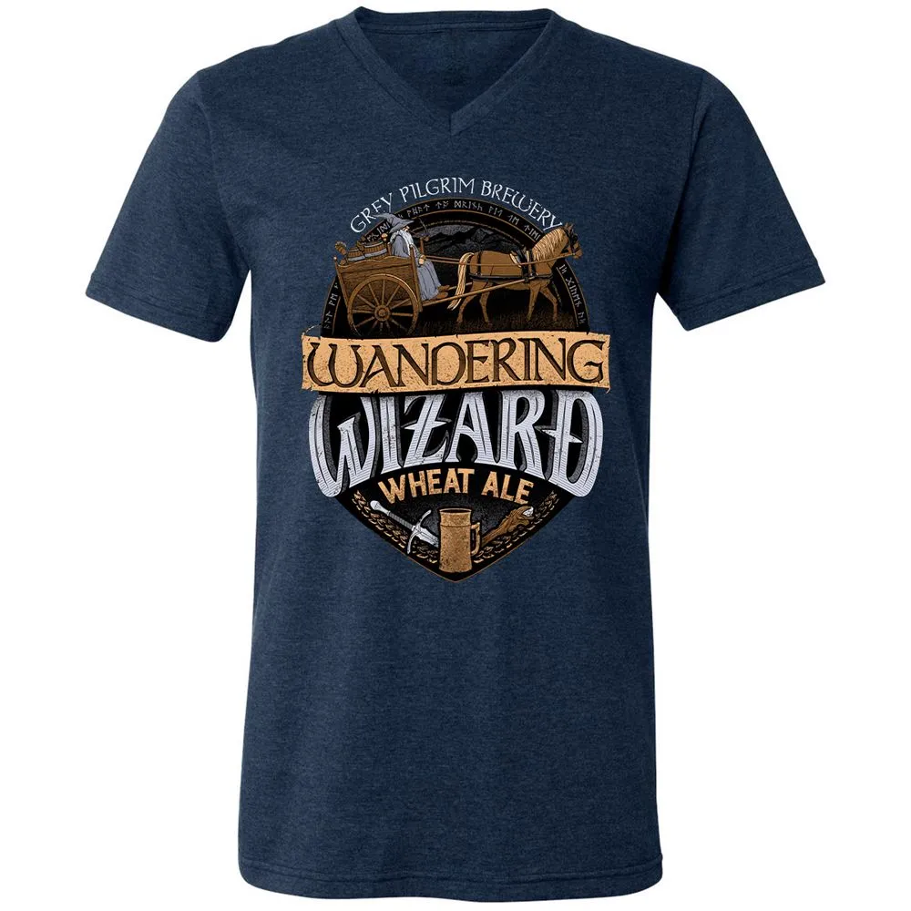 Unisex V-Neck T-Shirt - 6X6ZNBM7 - Heather Navy - 15